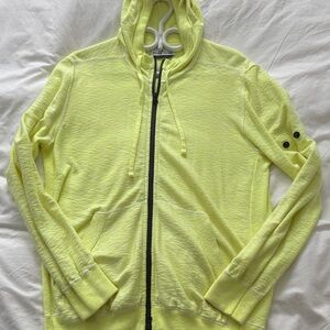 Stone Island Yellow Zip-Up Hoodie